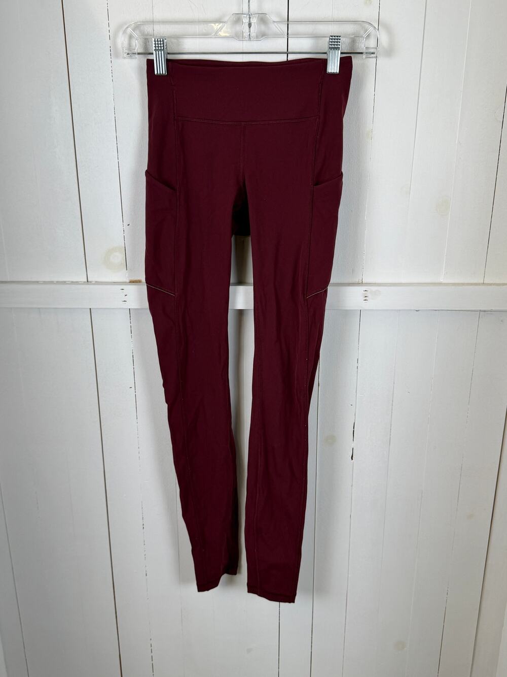 Lululemon Red Ankle Leggings Size 2 Excellent Condition